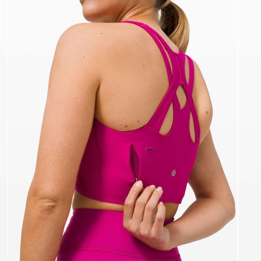 Lululemon Stash It Bra, Ripened Raspberry, Size 6 - Picture 3 of 8